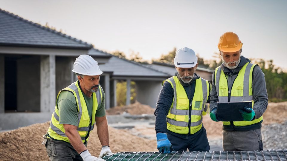Arbeiten an einer befestigten Fläche