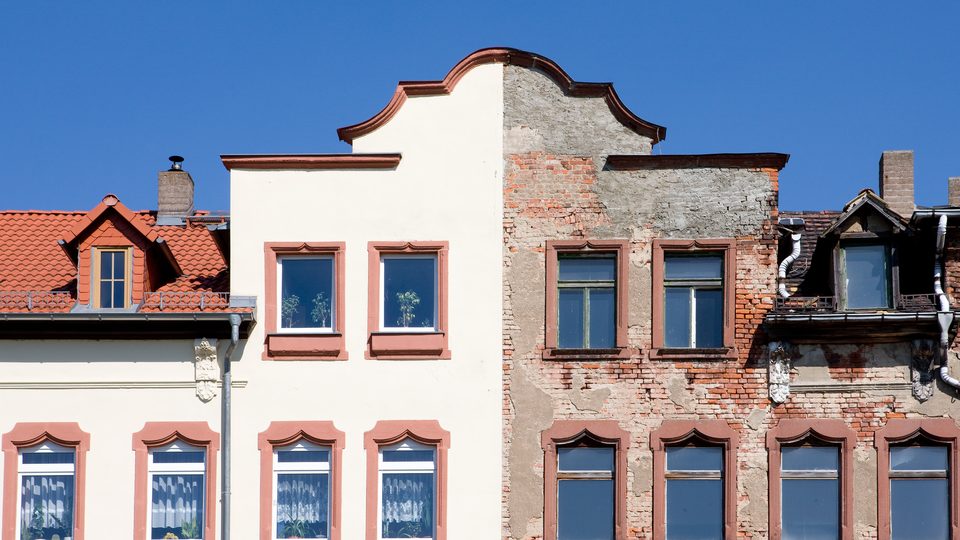 Historische Fassade vor der Sanierung