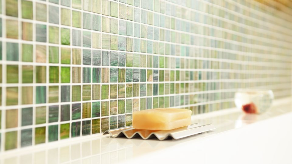 Mosaikfläche in einer Dusche